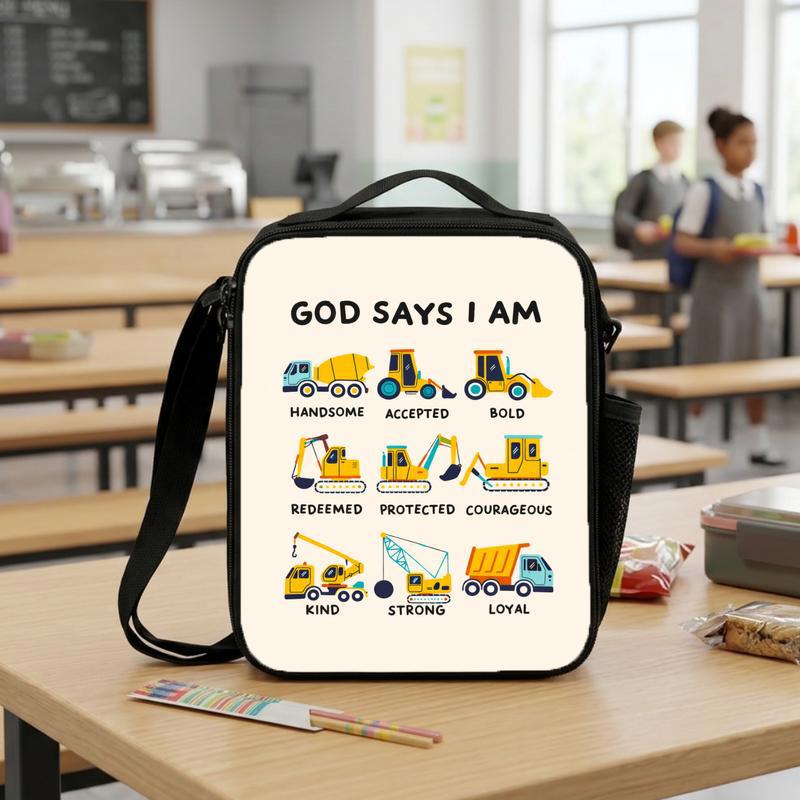 Christian Construction Truck Lunch Bag - Positive Back To School Gift Lunch Box Bag Christian Construction Truck Lunch Bag - Positive Back To School Gift Lunch Box Bag