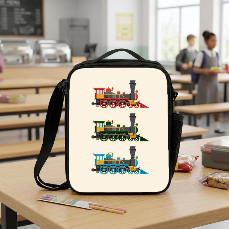 Classic Train Kids School Lunch Bag - Vintage Locomotive Bag Lunch Box Bag Classic Train Kids School Lunch Bag - Vintage Locomotive Bag Lunch Box Bag