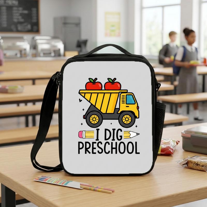 Construction Truck Lunch Bag For Kids - I Dig Preschool Lunch Box Bag Construction Truck Lunch Bag For Kids - I Dig Preschool Lunch Box Bag