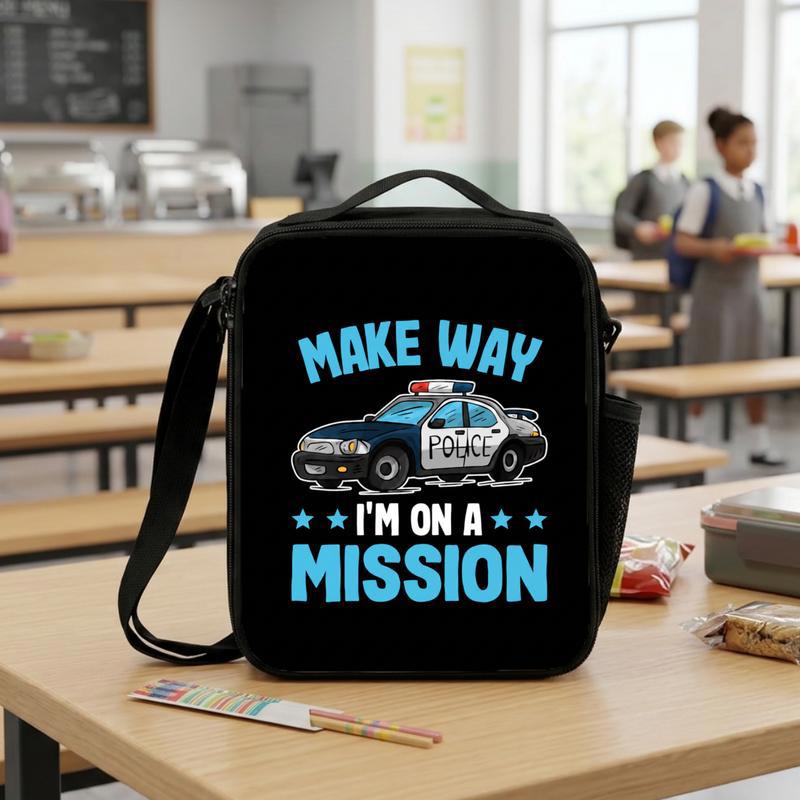 Cool Kids Police Car Lunch Bag - Make Way Mission Back To School Lunch Box Bag Cool Kids Police Car Lunch Bag - Make Way Mission Back To School Lunch Box Bag