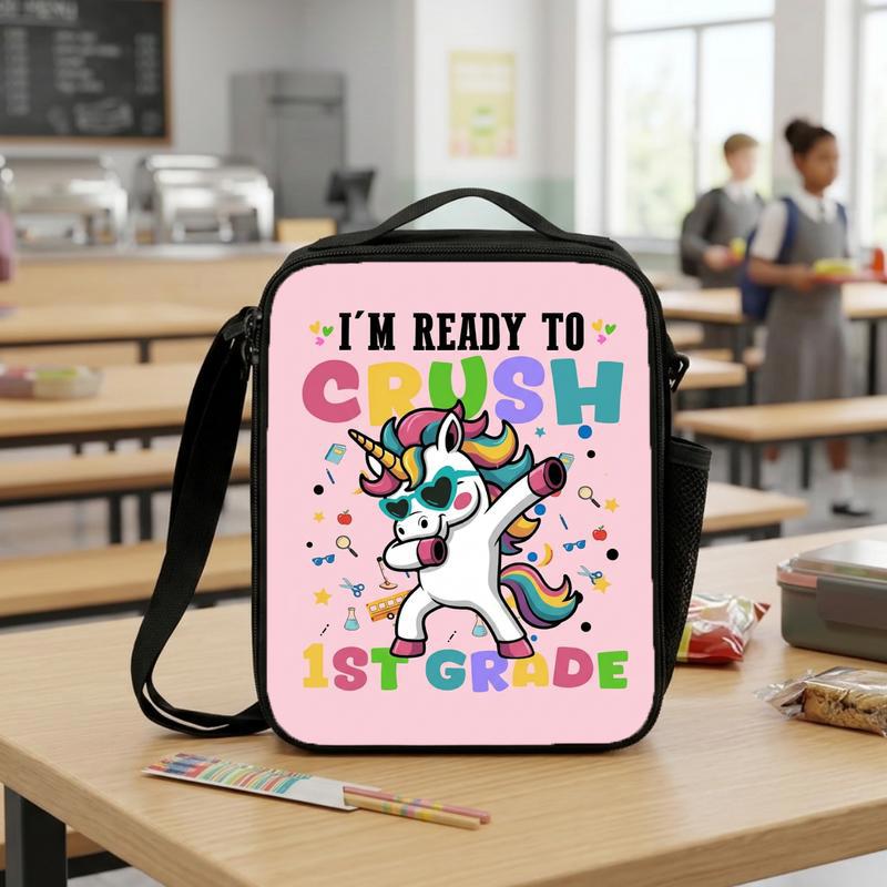 Crush First Grade Lunch Bag - Fun Unicorn Kids Style Lunch Box Bag Crush First Grade Lunch Bag - Fun Unicorn Kids Style Lunch Box Bag