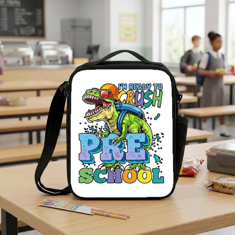 Custom Dinosaur Boys Lunch Bag - I'm Ready To Crush Preschool Lunch Box Bag Custom Dinosaur Boys Lunch Bag - I'm Ready To Crush Preschool Lunch Box Bag