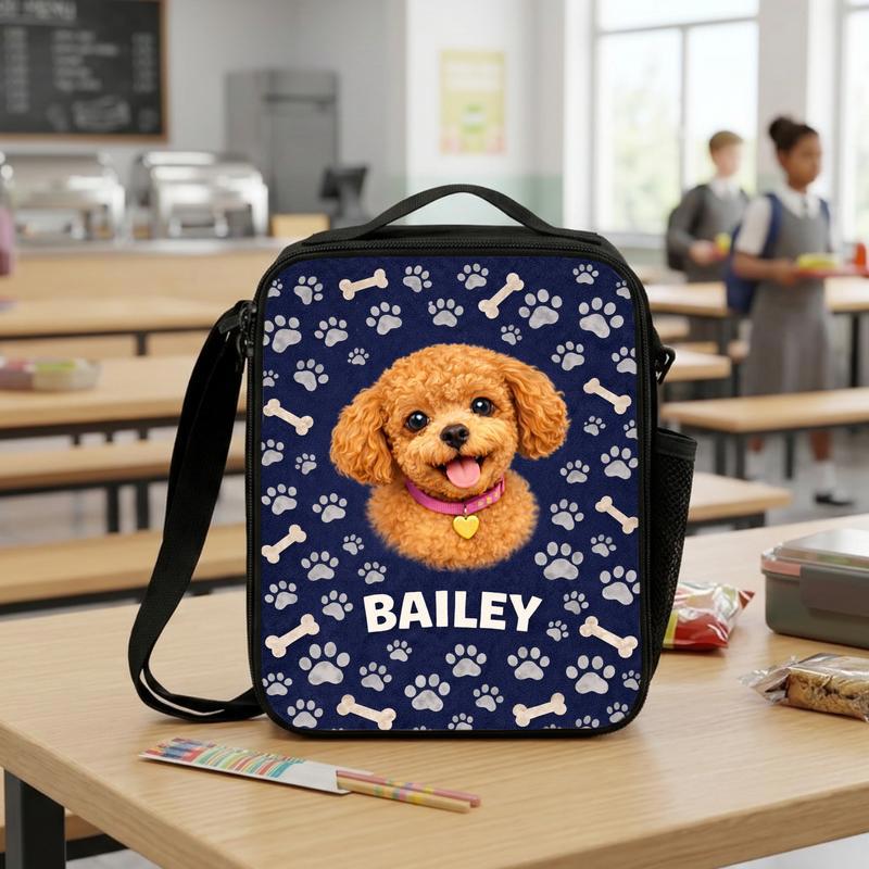 Custom Dog Portrait Lunch Box Bag