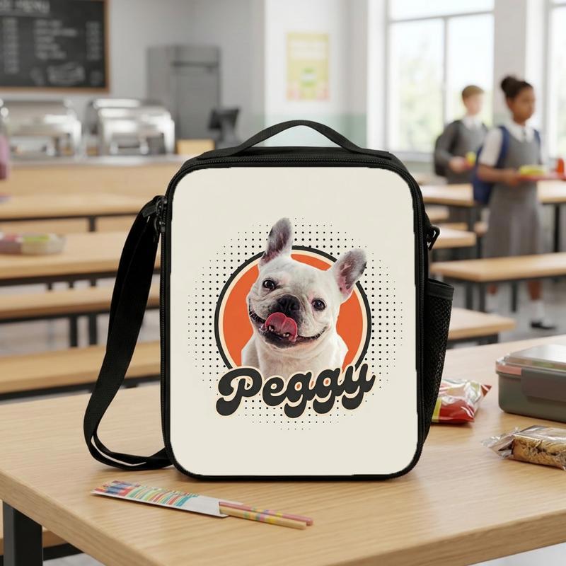 Custom Kid Shirt Pet Photo + Name Custom Dog Portrait Personalized Shirt Custom T Shirts Cat Shirt Tee Dog Shirt For Kids Dog Face Shirt Lunch Box Bag