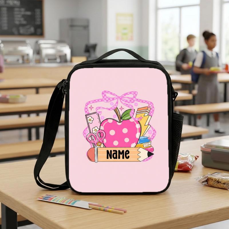 Custom Kids Name Back To School Shirt Shirt, Toddler Kid Kindergarten Shirt With Name, First Day Of School Shirt, Pencil Kids Name Shirt Lunch Box Bag