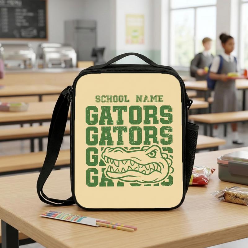 Custom Middle School Mascot Lunch Bag - School Spirit Style Lunch Box Bag