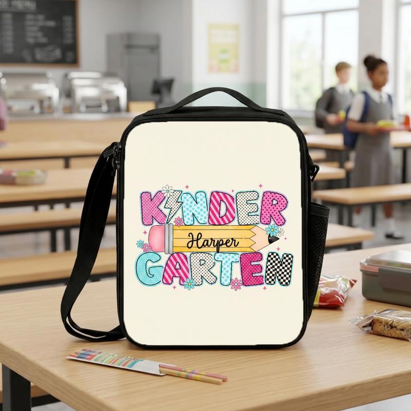 Cute Back To School Lunch Bag - Personalized Kids Name Gift Lunch Box Bag Cute Back To School Lunch Bag - Personalized Kids Name Gift Lunch Box Bag