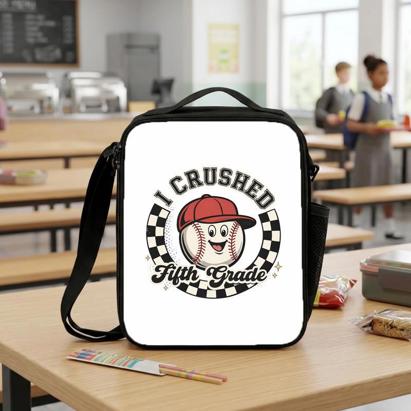 Cute Baseball Lunch Bag - Back To School Cartoon Kids Sport Lunch Box Bag