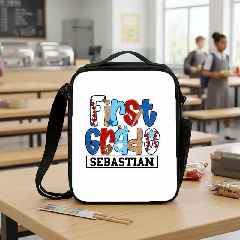 Cute First Grade Lunch Bag - Name Personalized Kids Bag Lunch Box Bag Cute First Grade Lunch Bag - Name Personalized Kids Bag Lunch Box Bag