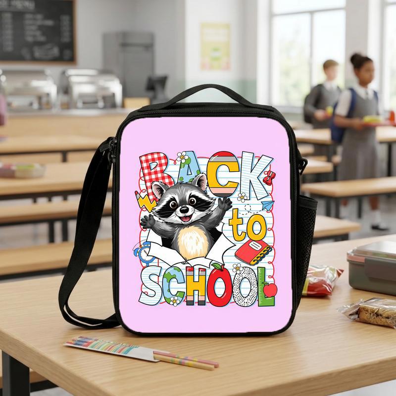 Cute Raccoon Lunch Bag - Kids Back To School Lunch Box Bag