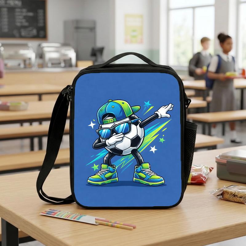 Dabbing Soccer Ball Lunch Bag - Cool Kids School Style Lunch Box Bag