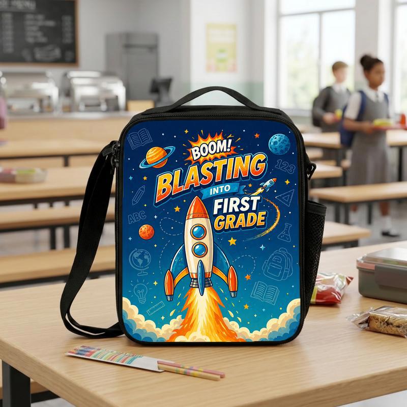 First Grade Rocket Lunch Bag Kids - Blasting Into First Grade Lunch Box Bag