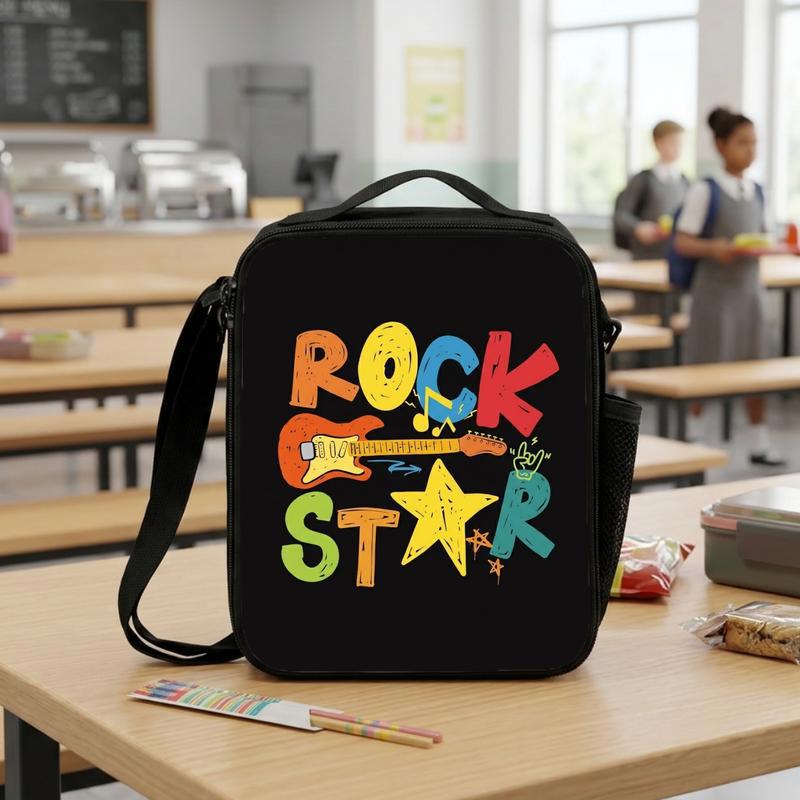 Fun Music Lunch Bag With Rockstar Style For Cool Students Lunch Box Bag