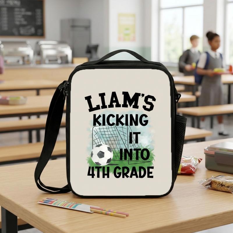 Funny Personalized Soccer Lunch Bag - Cool Back To School Kids Lunch Box Bag Funny Personalized Soccer Lunch Bag - Cool Back To School Kids Lunch Box Bag
