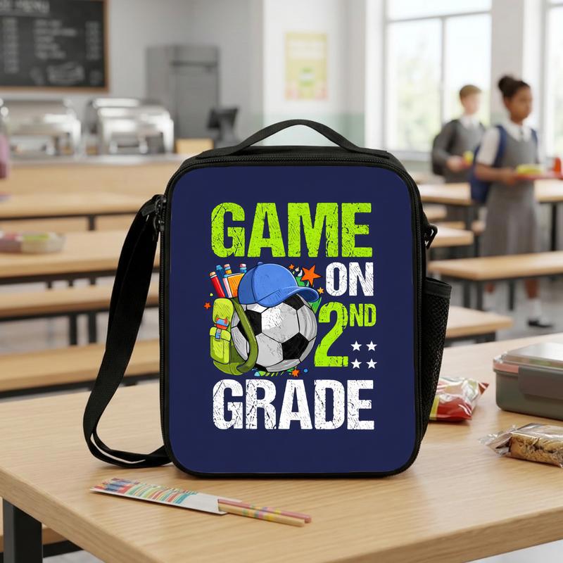 Game On 2nd Grade Lunch Bag - Boys Back To School Soccer Lunch Box Bag Game On 2nd Grade Lunch Bag - Boys Back To School Soccer Lunch Box Bag