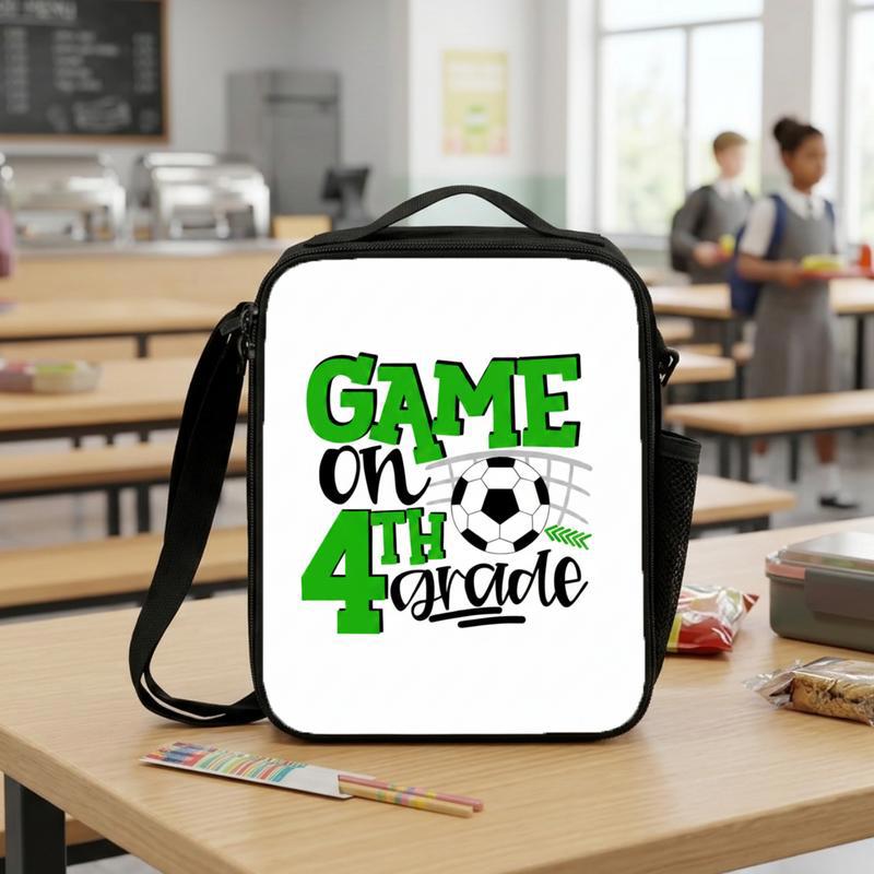 Game On 4th Grade Soccer Lunch Bag - Back To School Sports Spririt Lunch Box Bag Game On 4th Grade Soccer Lunch Bag - Back To School Sports Spririt Lunch Box Bag