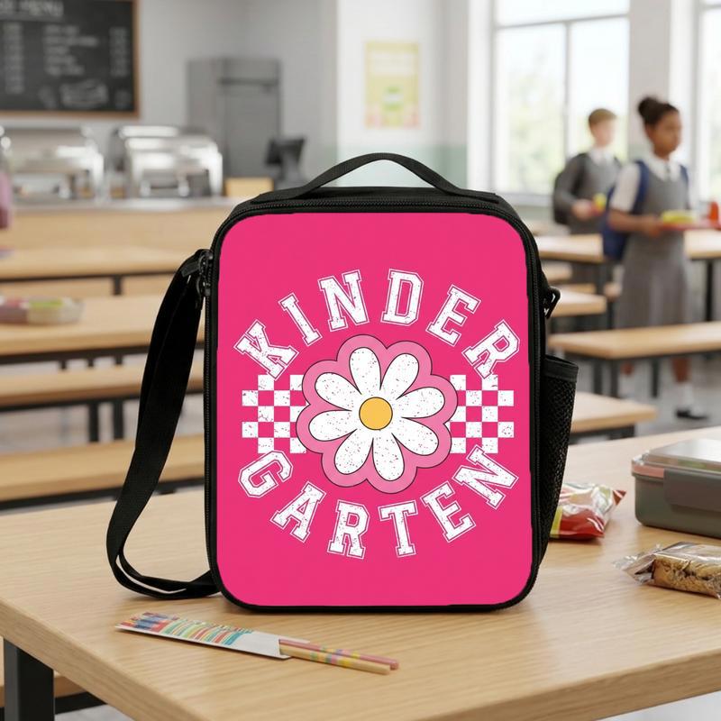 Girls Kindergarten Lunch Bag - Daisy Checkerboard Cute Style Lunch Box Bag Girls Kindergarten Lunch Bag - Daisy Checkerboard Cute Style Lunch Box Bag