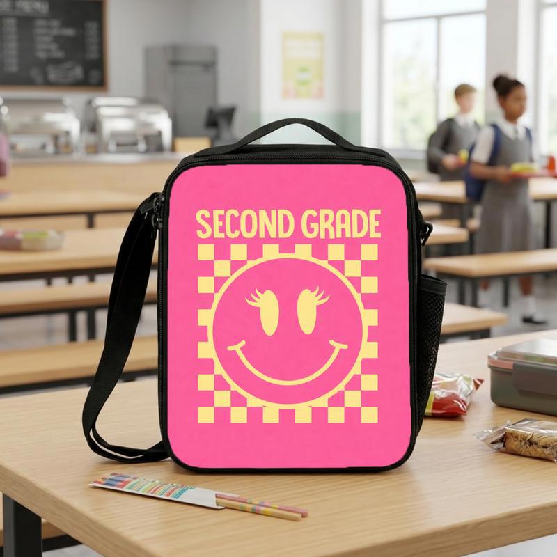 Grade Level Smiley Lunch Bag - Back To School Kids Lunch Box Bag Grade Level Smiley Lunch Bag - Back To School Kids Lunch Box Bag