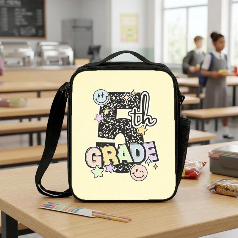 Grunge 5th Grade Lunch Bag - Elementary School Trendy Look Lunch Box Bag Grunge 5th Grade Lunch Bag - Elementary School Trendy Look Lunch Box Bag