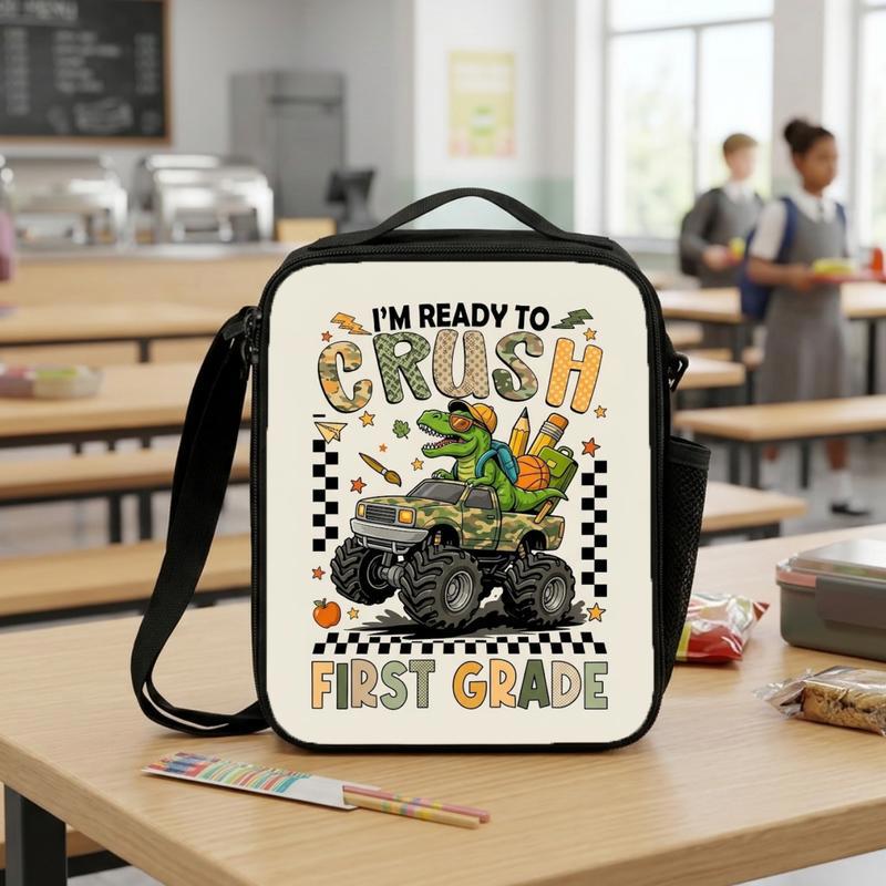 I'm Ready To Crush First Grade - Monster Truck Dino Boy Lunch Bag Lunch Box Bag I'm Ready To Crush First Grade - Monster Truck Dino Boy Lunch Bag Lunch Box Bag