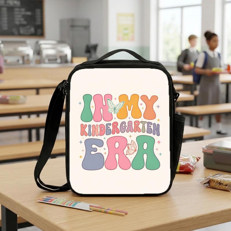 In My Kindergarten Era Lunch Bag - Cute Retro School Kids Lunch Box Bag