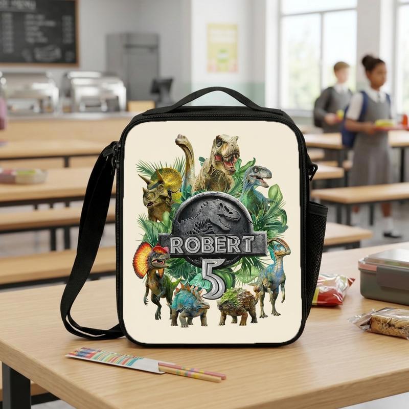 Jurassic Dino Lunch Bag - Personalized Kids School Lunch Box Bag Jurassic Dino Lunch Bag - Personalized Kids School Lunch Box Bag