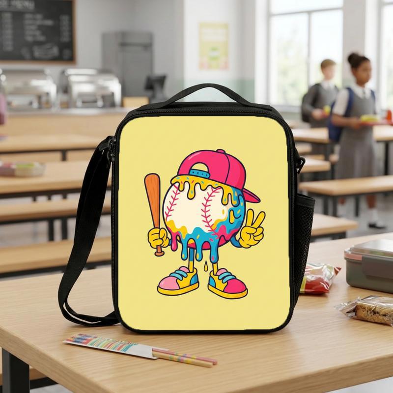 Kawaii Baseball Lunch Bag - Cartoon Sport Kids Design Lunch Box Bag Kawaii Baseball Lunch Bag - Cartoon Sport Kids Design Lunch Box Bag