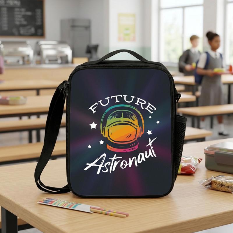 Kids Lunch Bag Future Astronaut - Space Retro Style Lunch Box Bag