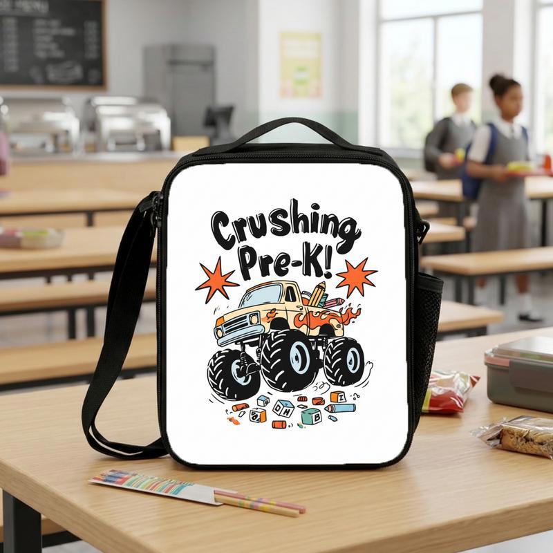 Kids Monster Truck Lunch Bag - Back To School Pre-K Gift Lunch Box Bag Kids Monster Truck Lunch Bag - Back To School Pre-K Gift Lunch Box Bag