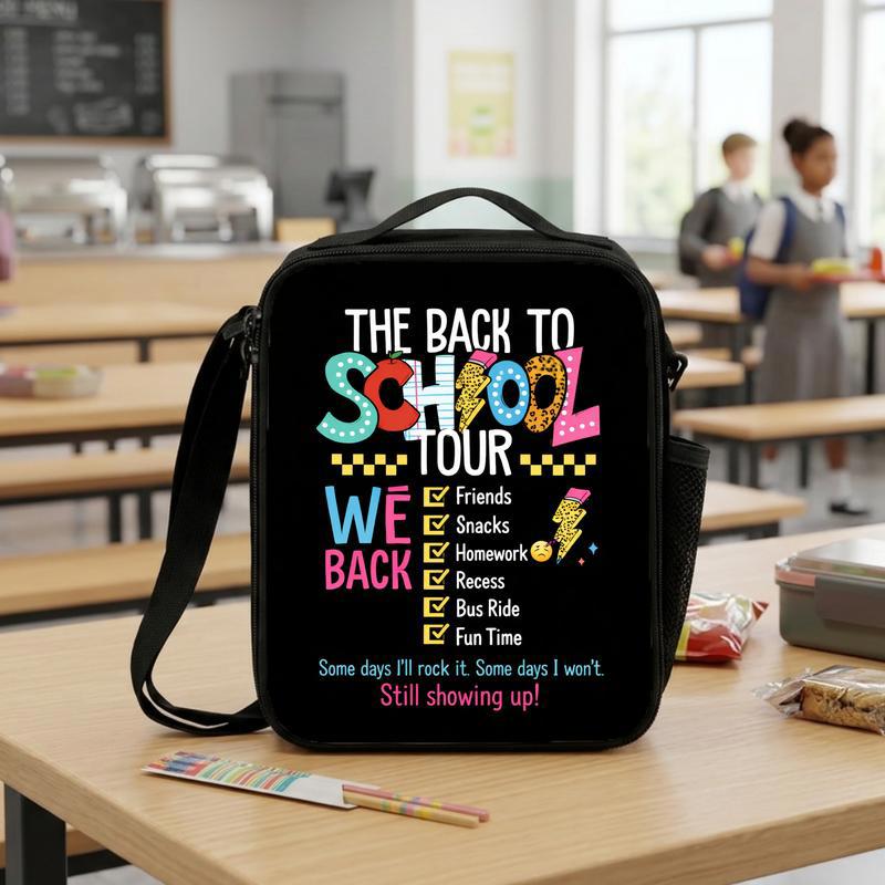 Kids School Tour Lunch Bag - Funny Back To School Vibes Lunch Box Bag Kids School Tour Lunch Bag - Funny Back To School Vibes Lunch Box Bag