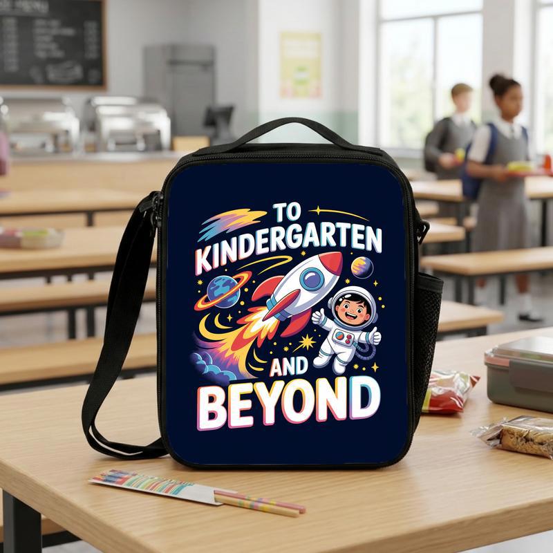 Kindergarten Lunch Bag Kids - Back To School Space Adventure Lunch Box Bag