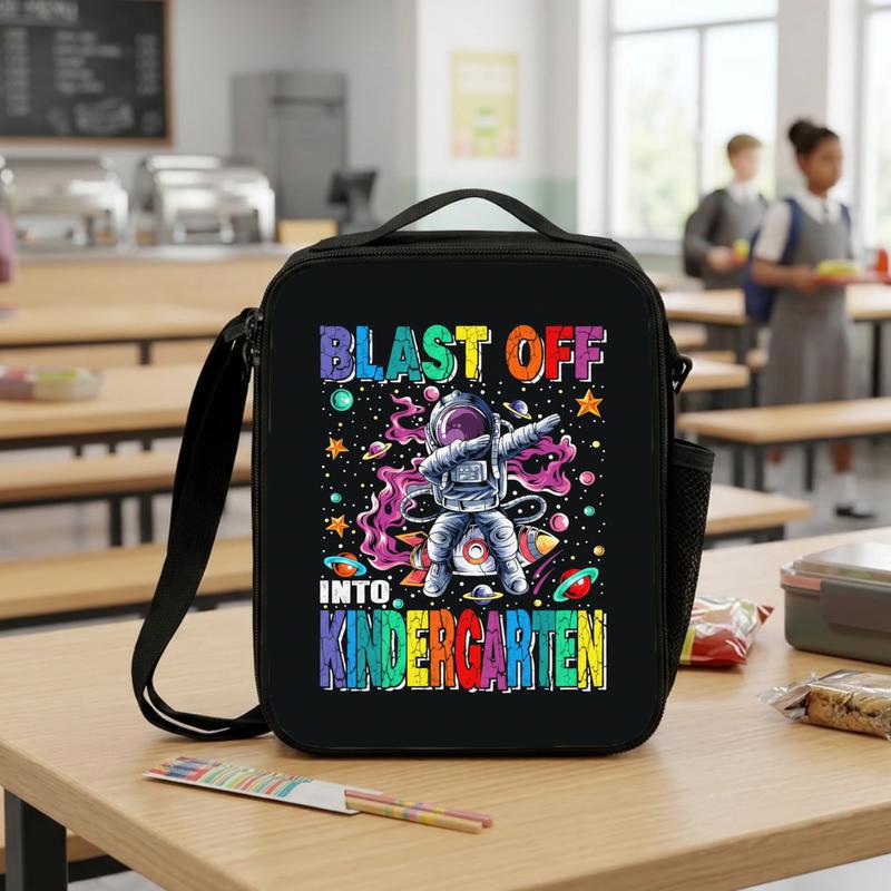 Kindergarten Lunch Bag Kids - Back To School Space Theme Lunch Box Bag