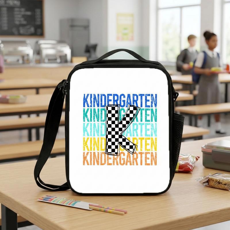 Kindergarten Lunch Bag - Letter K Back To School Kids Lunch Box Bag Kindergarten Lunch Bag - Letter K Back To School Kids Lunch Box Bag