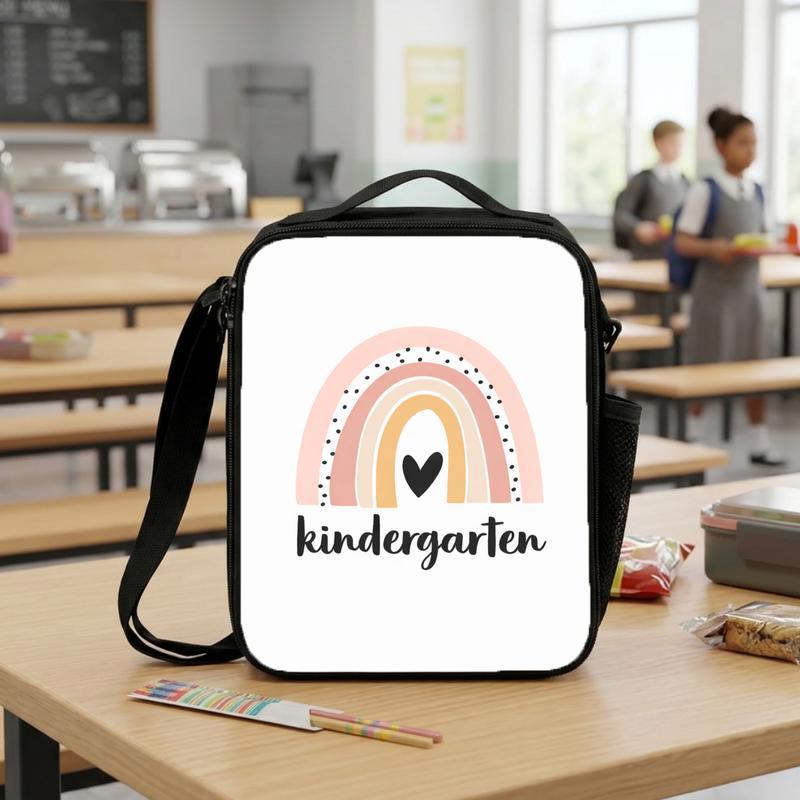 Kindergarten Lunch Bag - Minimal Rainbow Back To School Kids Lunch Box Bag