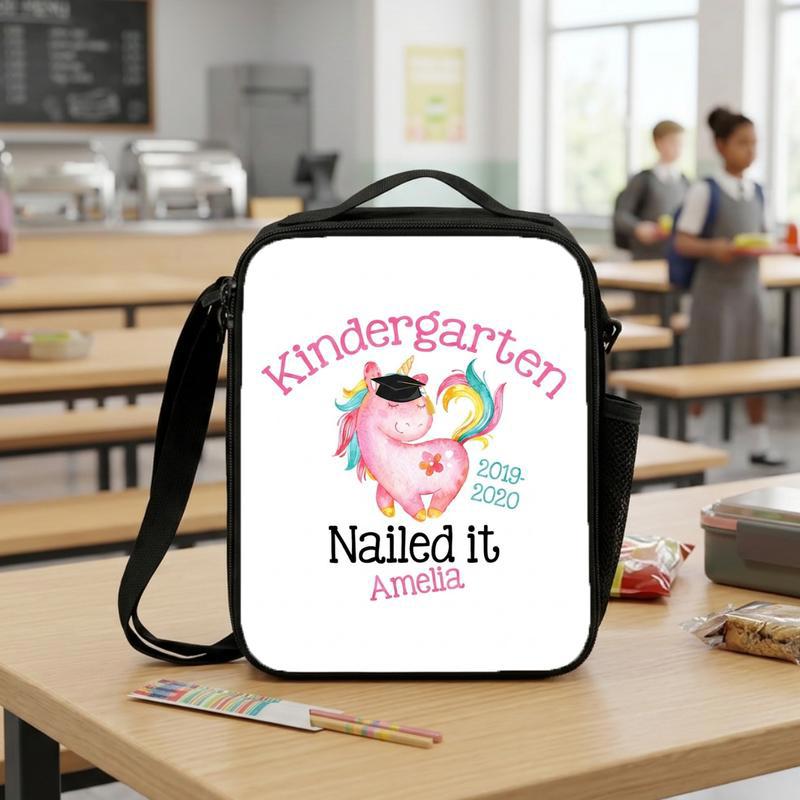 Kindergarten Nailed It Lunch Bag - Fun Unicorn School Lunch Box Bag Kindergarten Nailed It Lunch Bag - Fun Unicorn School Lunch Box Bag