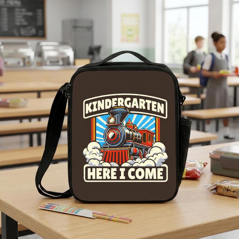 Kindergarten Train Lunch Bag - Here I Come School Kids Bag Lunch Box Bag Kindergarten Train Lunch Bag - Here I Come School Kids Bag Lunch Box Bag