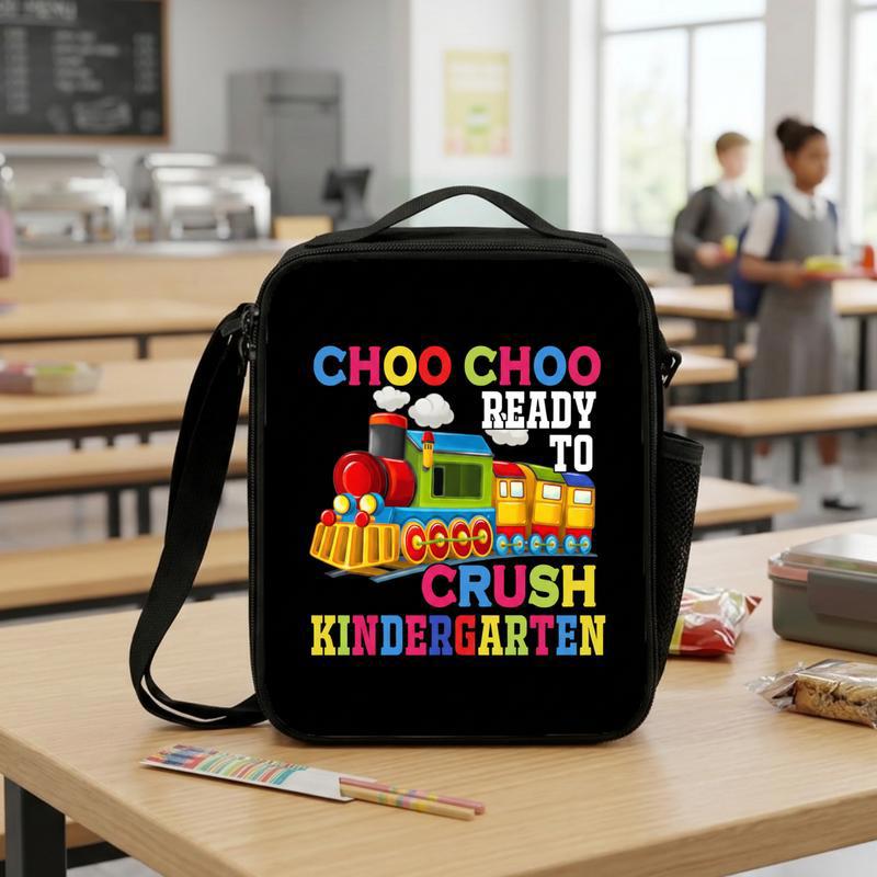 Kindergarten Train Lunch Bag - Ready To Crush School Design Lunch Box Bag
