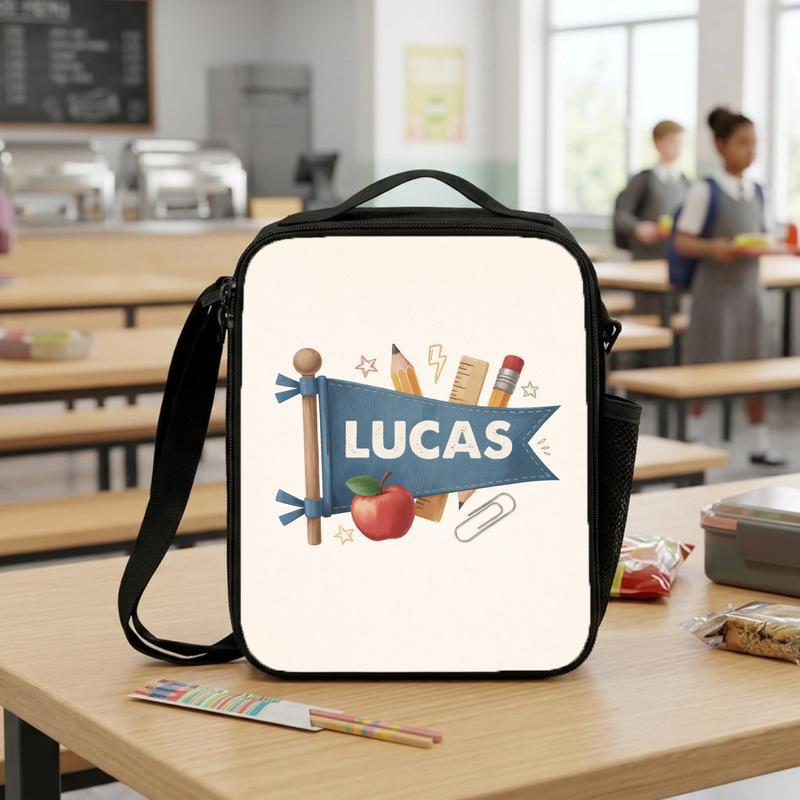 Personalized Kids Lunch Bag - Elementary School Name Design Lunch Box Bag