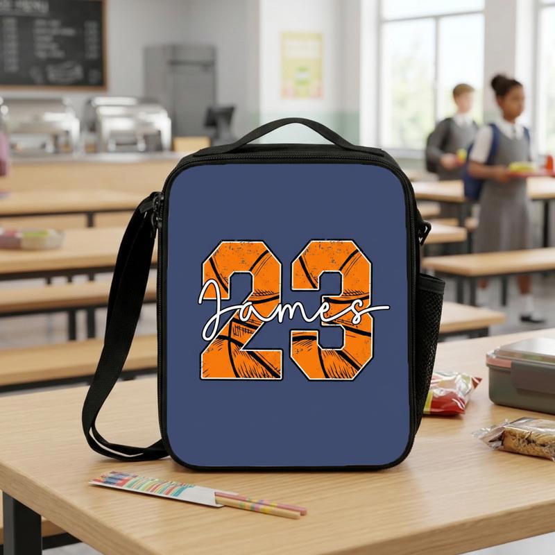 Personalized Number Basketball Lunch Bag - Cool Back To School Kids Lunch Box Bag Personalized Number Basketball Lunch Bag - Cool Back To School Kids Lunch Box Bag