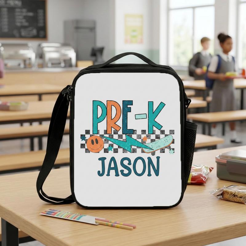 Personalized Pre-K Lunch Bag - Boys Skateboard School Lunch Box Bag Personalized Pre-K Lunch Bag - Boys Skateboard School Lunch Box Bag