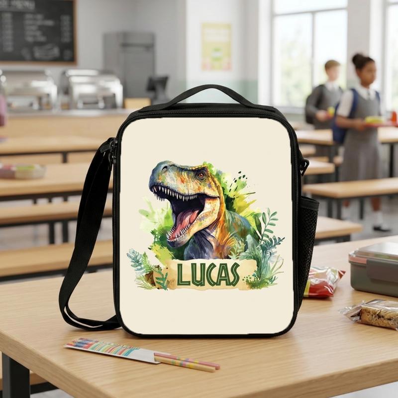Personalized T-Rex Dinosaur Lunch Bag - Custom Name Kids Style Lunch Box Bag Personalized T-Rex Dinosaur Lunch Bag - Custom Name Kids Style Lunch Box Bag