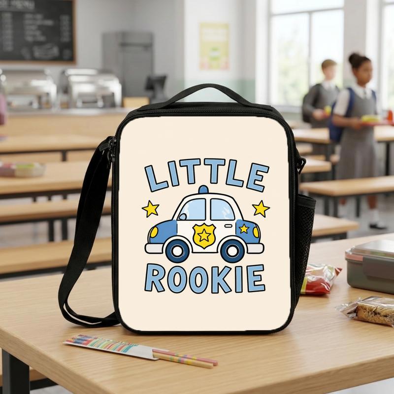 Police Car Lunch Bag - Little Rookie Back To School Kids Lunch Box Bag