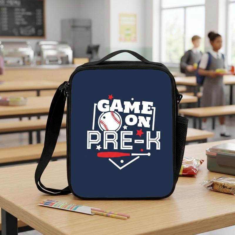 Pre K Baseball Lunch Bag - Back To School Game On Kids Lunch Box Bag Pre K Baseball Lunch Bag - Back To School Game On Kids Lunch Box Bag