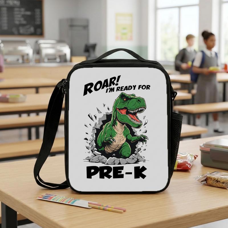 Pre-K Dinosaur Lunch Bag - Funny Back To School Kids Lunch Box Bag
