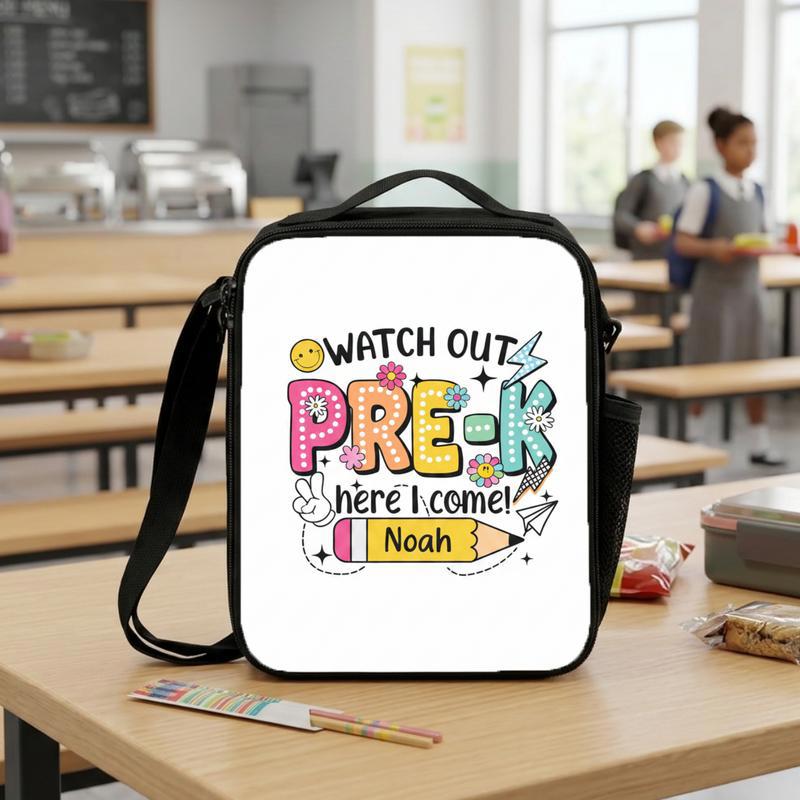 Pre-K Here I Come Lunch Bag - Cute Back To School Look Lunch Box Bag Pre-K Here I Come Lunch Bag - Cute Back To School Look Lunch Box Bag
