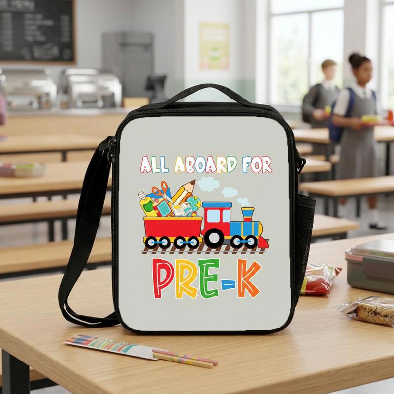 Pre-K Train Lunch Bag - All Aboard School Supplies Design Lunch Box Bag