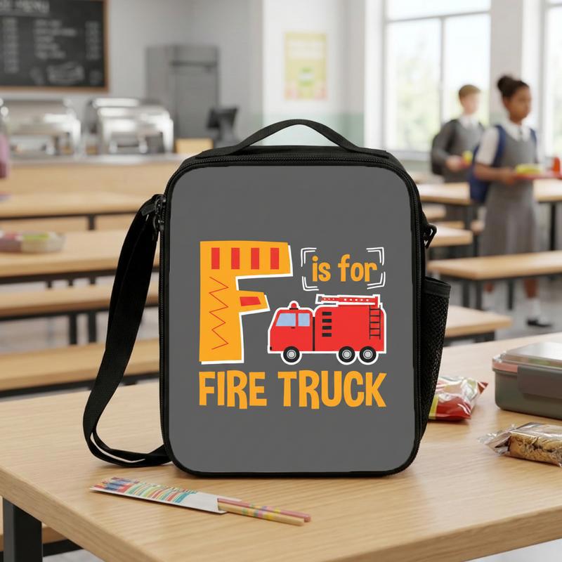 Preschool Fire Truck Lunch Bag - Alphabet Learning Kids Bag Lunch Box Bag Preschool Fire Truck Lunch Bag - Alphabet Learning Kids Bag Lunch Box Bag