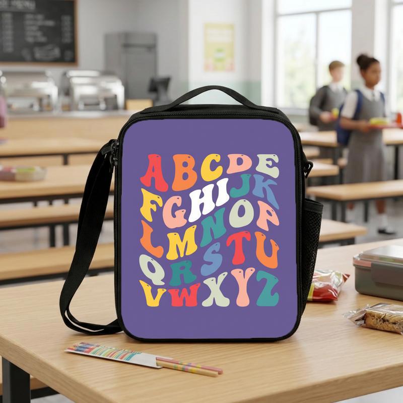 Preschool Lunch Bag - Playful Alphabet Kids Style Lunch Box Bag
