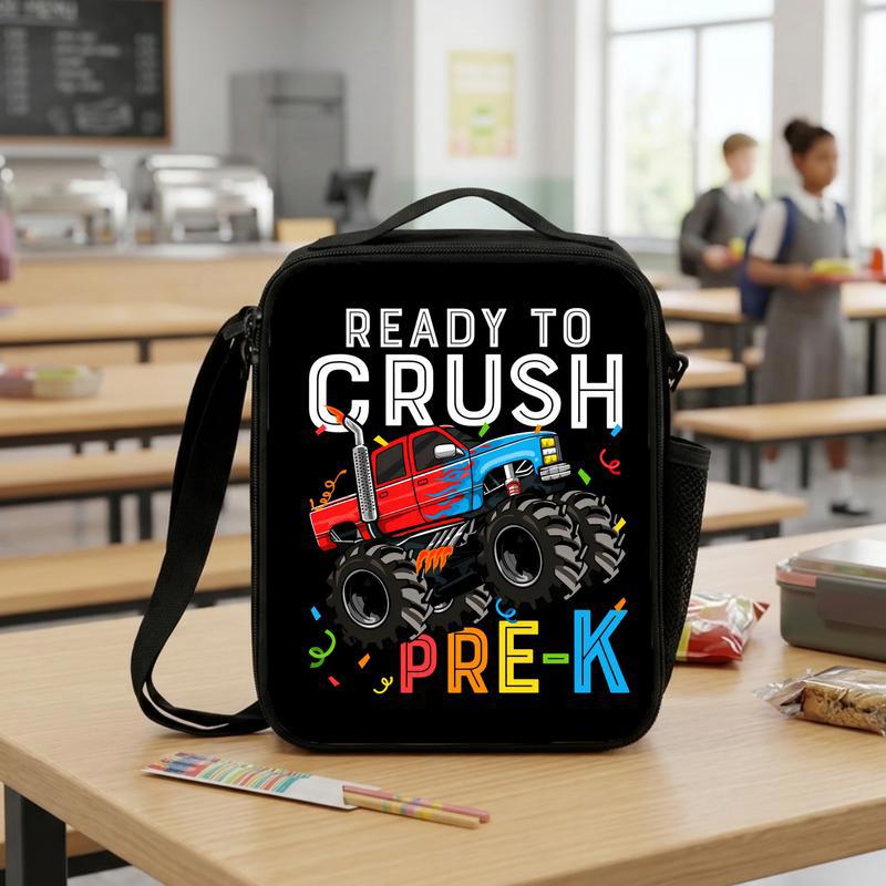 Ready To Crush Pre-K Lunch Bag For Boys - Monster Truck Back To School Lunch Box Bag Ready To Crush Pre-K Lunch Bag For Boys - Monster Truck Back To School Lunch Box Bag