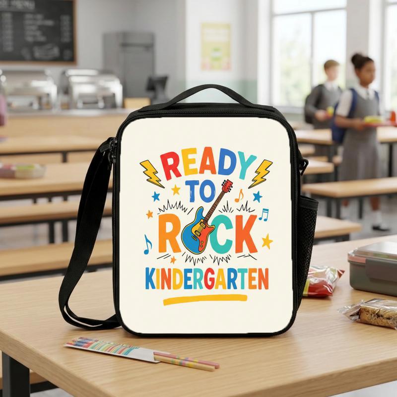Ready To Rock Kindergarten Lunch Bag - Bright Kids Style Lunch Box Bag Ready To Rock Kindergarten Lunch Bag - Bright Kids Style Lunch Box Bag